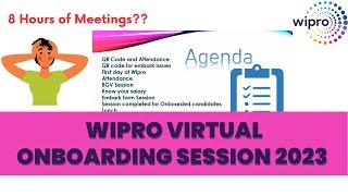 Wipro Virtual-onboarding Session 2023 | Wipro onboarding 2023  |  My Experience Shared
