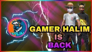 Gamer Halim Is Back Live Streaming Free Fire Custome winner is SG VILLIAN LIVE IS PART 2