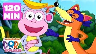 Boots & Swiper's Funniest Moments in Dora the Explorer for 2 Hours! #2 | Dora & Friends