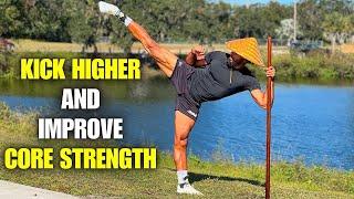 12 Min Martial Arts Workout For Higher Kicks And A Stronger Core