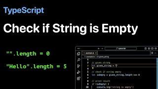 How to Check if String is Empty in TypeScript - Examples | ProgramGuru.org