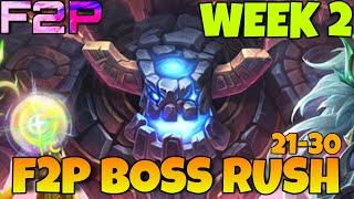 F2P BOSS RUSH WEEK 2 !!! SUMMONERS WAR X JUJUTSU KAISEN