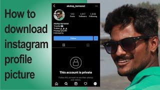 How to download instagram profile picture