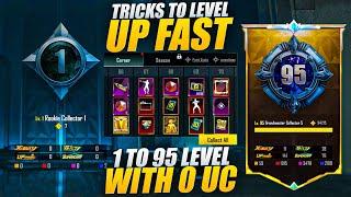 OMG  New Trick For Level 1 To 95 | Zero Uc Trick | New Collection Feature | Free Rewards | Pubgm