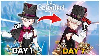 I ONLY built Lyney for 7 DAYS (Genshin Impact)