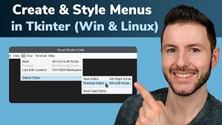 Python Tkinter Menu Widget | Create Menu Bar in Tkinter | Menus & Submenus in Tkinter GUI App
