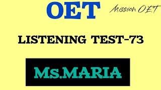 OET LISTENING TEST | Mrs.Maria & Peter | #oet #oetpractice #oetexam #oetkerala