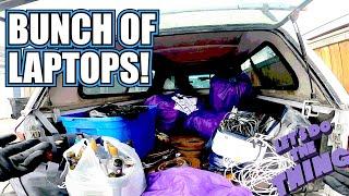Found A Pile Of Laptops! - Trash Picking 001