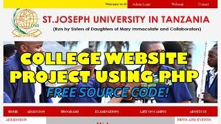 Simple College Website in PHP/MySQL | Free Source Code Download