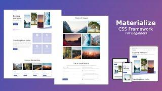 Materialize CSS Tutorial for Beginners | Travel Website Landing Page (Mini Project)