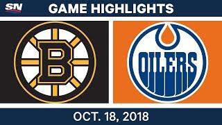 NHL Highlights | Bruins vs. Oilers - Oct. 18, 2018