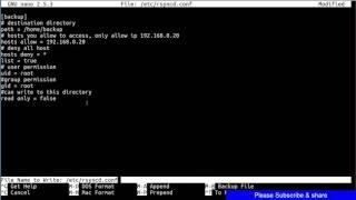How to configure Rsync as daemon on ubuntu 16.04