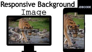 Simple Responsive Background Image | HTML and CSS || JDBCODE