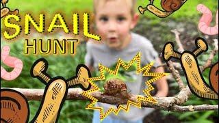 SNAIL HUNT for KIDS in the Backyard! Finding REAL BUGS, TURTLES, worms, a TOAD, beetles & SNAILS!!