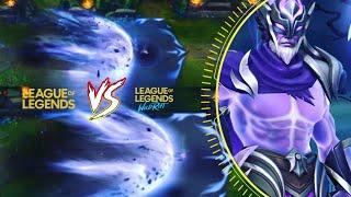 League of Legends VS Wild Rift | Ashen Conqueror Pantheon COMPARISON
