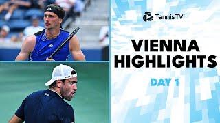 Zverev Faces Schwaerzler; Berrettini, Cobolli & Mensik In Action | 2024 Vienna Day 1 Highlights