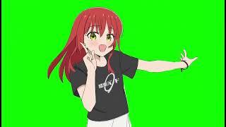 Kita Ikuyo dances to doodle song greenscreen #shorts