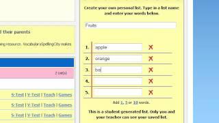 Create a New List - VocabularySpellingCity