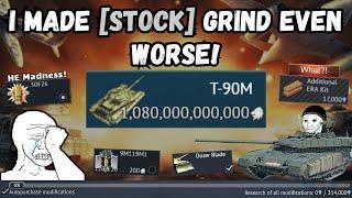 How to Make [STOCK] Tank EVER WORSE?!| T-90M Modules Grind! (Is STOCK Better than UPGRADED?!)