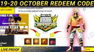 Free Fire Redeem Code Today 20 October | 20 October New Redeem Code Free Fire | FF Redeem Code Today