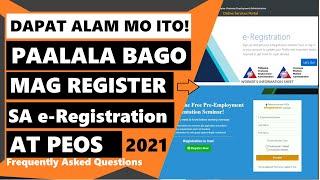 POEA E-REGISTRATION AND PEOS ONLINE REGISTRATION