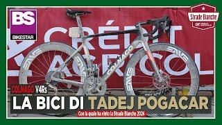 Strade Bianche, il set-up della bici del vincitore Tadej Pogacar: la Colnago V4Rs