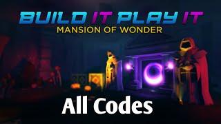 Build It Play It : Mansion of Wonder All Codes [ROBLOX]