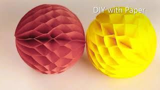 How to make a Paper Honeycomb Ball DIY 2021