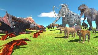 Flying War - Flying Team VS Dinosaurs + Animal -  Revolt Battle Simulator