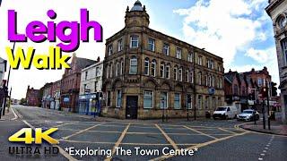 Leigh Town Centre Walk | 4k | Exploring Greater Manchester