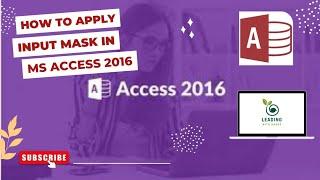 How to apply input mask in access | how to apply input mask in MS Access