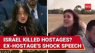 IDF Bombed Hostages? Freed Captive Noa Argamani Drops Bombshell At UN | Full Speech | Hamas | Gaza