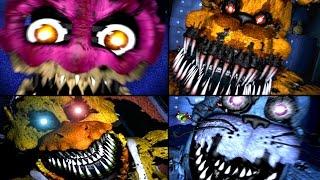 ALL JUMPSCARES Five Nights At Freddy's 1, 2, 3, 4 (FNAF, FNAF 2, FNAF 3, FNAF 4) FNAF Jumpscares