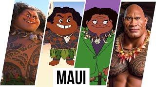 Maui Evolution in Movies & TV Shows (2016-2024) | Moana 2