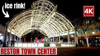 Reston Town Center, Virginia Virtual Tour at Night | Reston, Virginia Virtual Tour [4K]