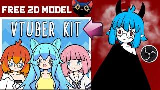 How to use Free 2D Vtuber Kit + OBS  ｢TUTORIAL｣