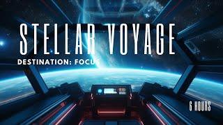Stellar Voyage: Tranquil Space Scenery and Machine Ambiance for Study, Work, and Deep Sleep - 6hr 