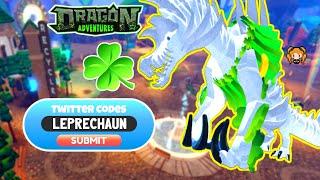 TWITTER CODES March 2021 St. Patty's Day! LEPRECHAUN New Lobby! Roblox Dragon Adventures