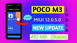 Poco m3 miui 12.0.5.0 update in india | latest update MIUI 12.0.5.0 QJFINXM | POCO M3|poco m3#Shorts