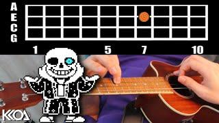 Undertale - MEGALOVANIA Easy Ukulele Tutorial