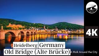  Old Bridge Heidelberg, GERMANY Walking Tour - 4K UHD 2022 