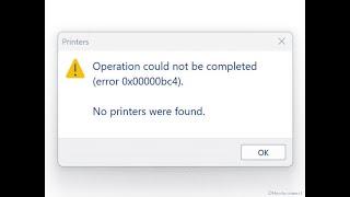 how to fix Error 0x00000bc4 Printer 0x00000709 in Windows 11 22H2