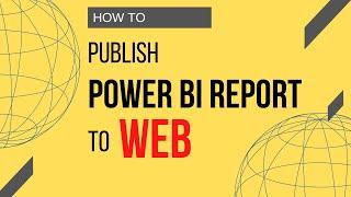 How to publish power bi report to web