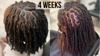 First Retwist on Coils Starter Locs | C-shaped Parting | Curly Ends