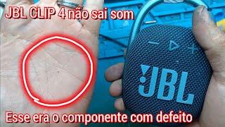 JBL CLIP 4, liga, carrega, conecta no bluetooth mas não sai som, sem áudio