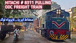 FAST PASS AT TURN OF FREIGHT TRAIN ON TRACK OF KHUSHAB