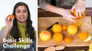 50 People Try To Make Orange Juice | Basic Skills Challenge | Epicurious