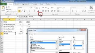How to Write subscript in Excel 2010
