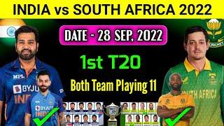 India vs South Africa 1st T20 Playing 11 Comparison | Ind vs SA T20 Playing 11