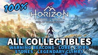 Horizon Call of the Mountain - All Warning Beacons, Collectibles, Cairns & Climbs [100% GUIDE]